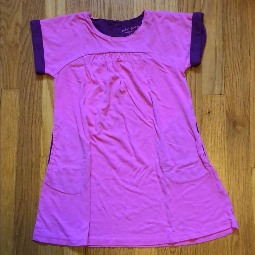 Mini Boden Girls’s pink t-shirt dress size 5-6